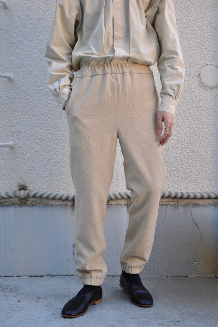 COSMIC WONDER / Folk wool pants / Beige