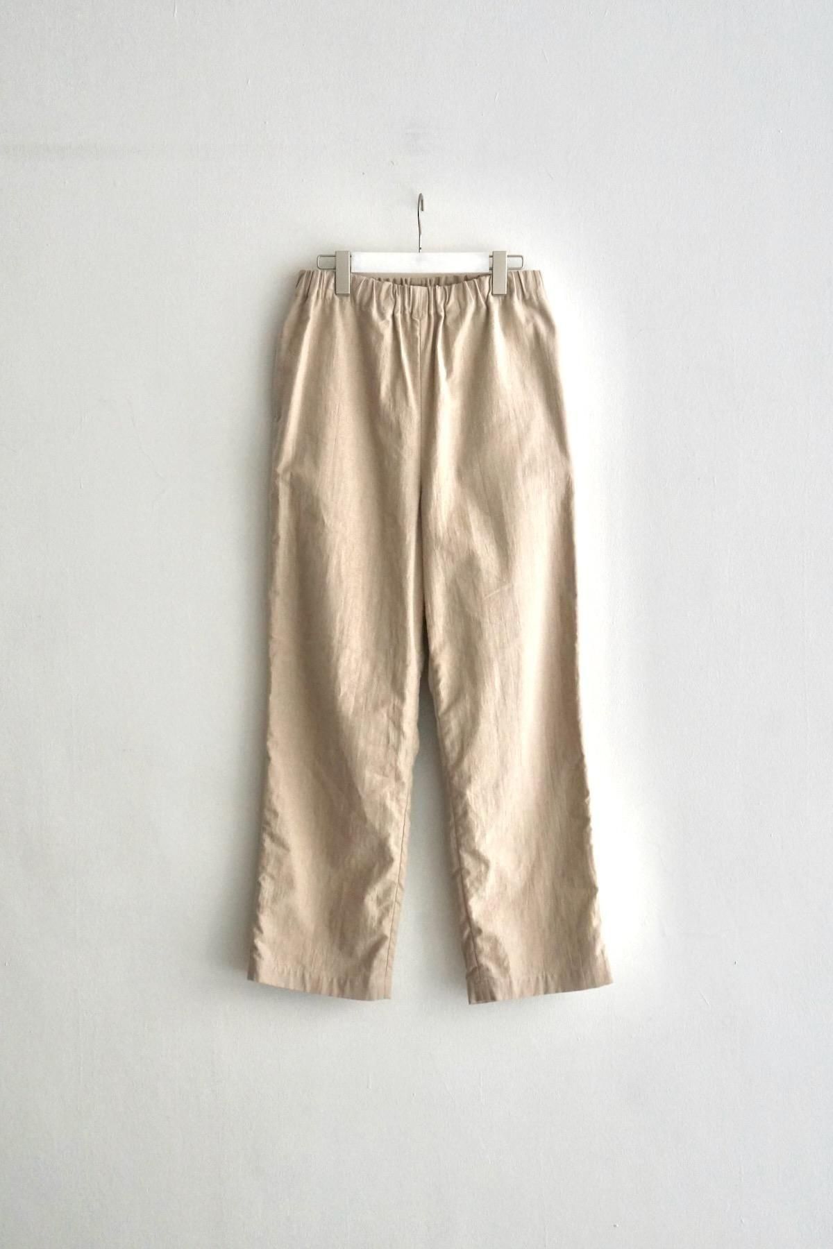 COSMIC WONDER / Classic back satin folk pants / Light Beige
