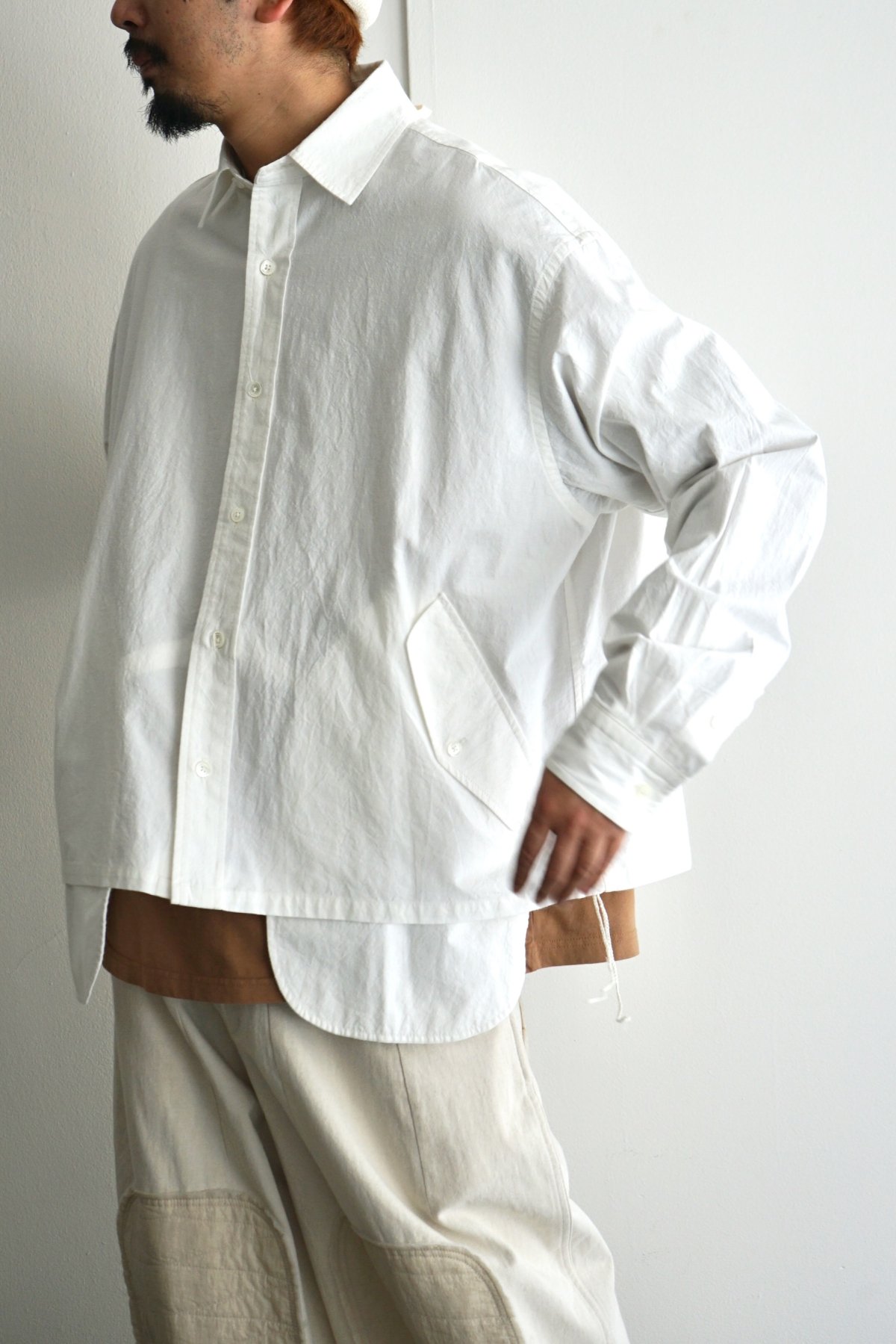 MERELY MADE / VINTAGE NAP CROPPED SHIKET / WHITE