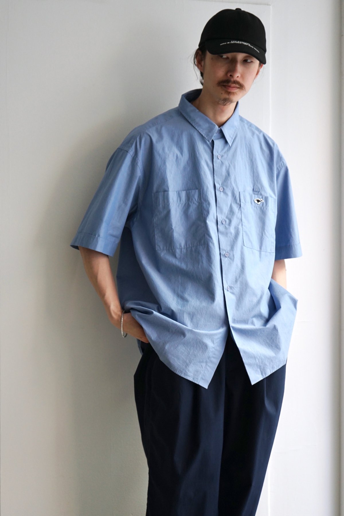 NEITHERS / Relaxed S/S Shirt (Solid) / Sax