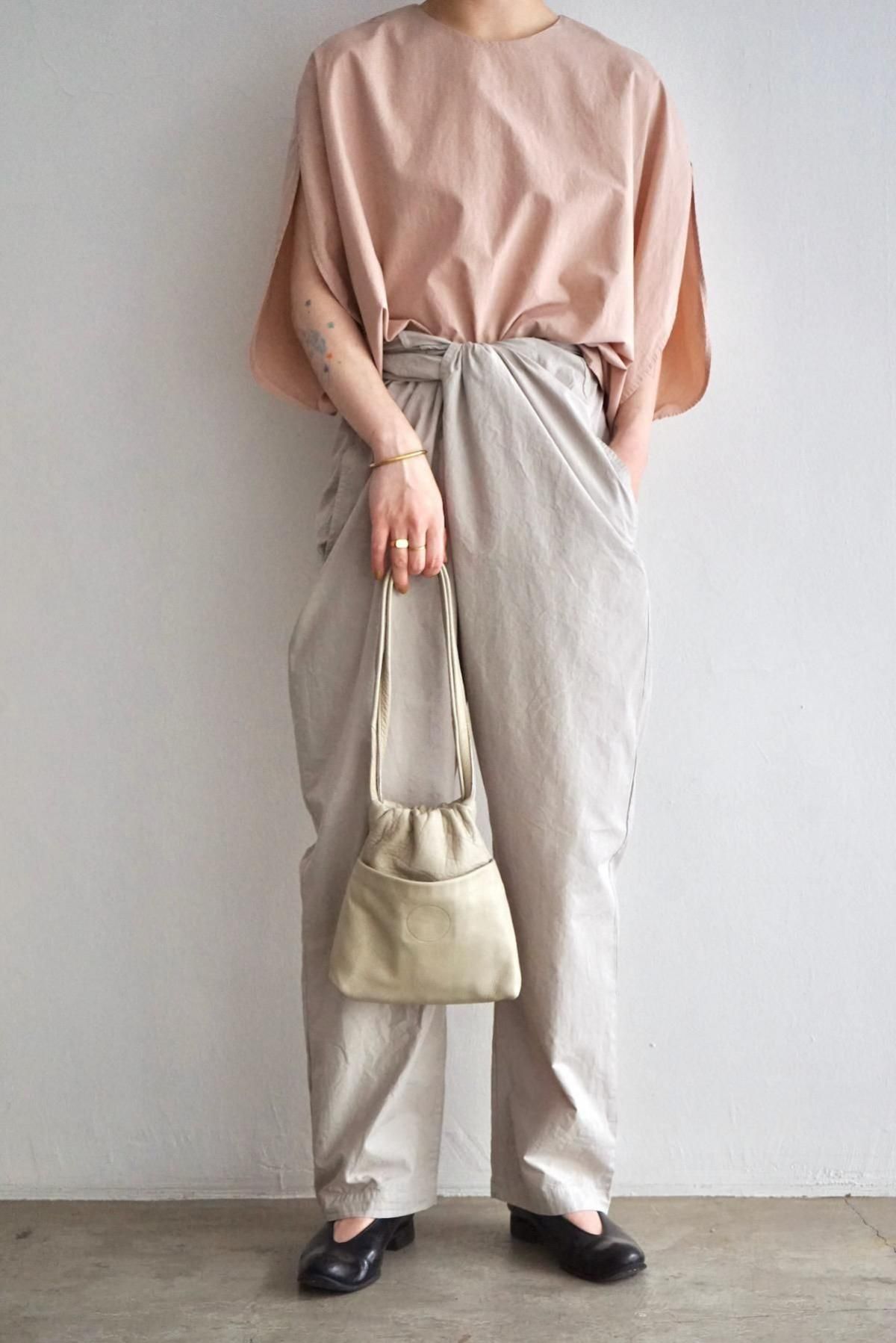 COSMIC WONDER / Deerskin small drawstring bag / GRAY