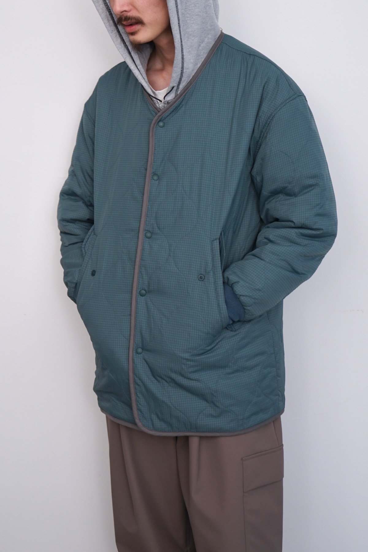 MERELY MADE / Quilted Liner Jacket / Iron Blue