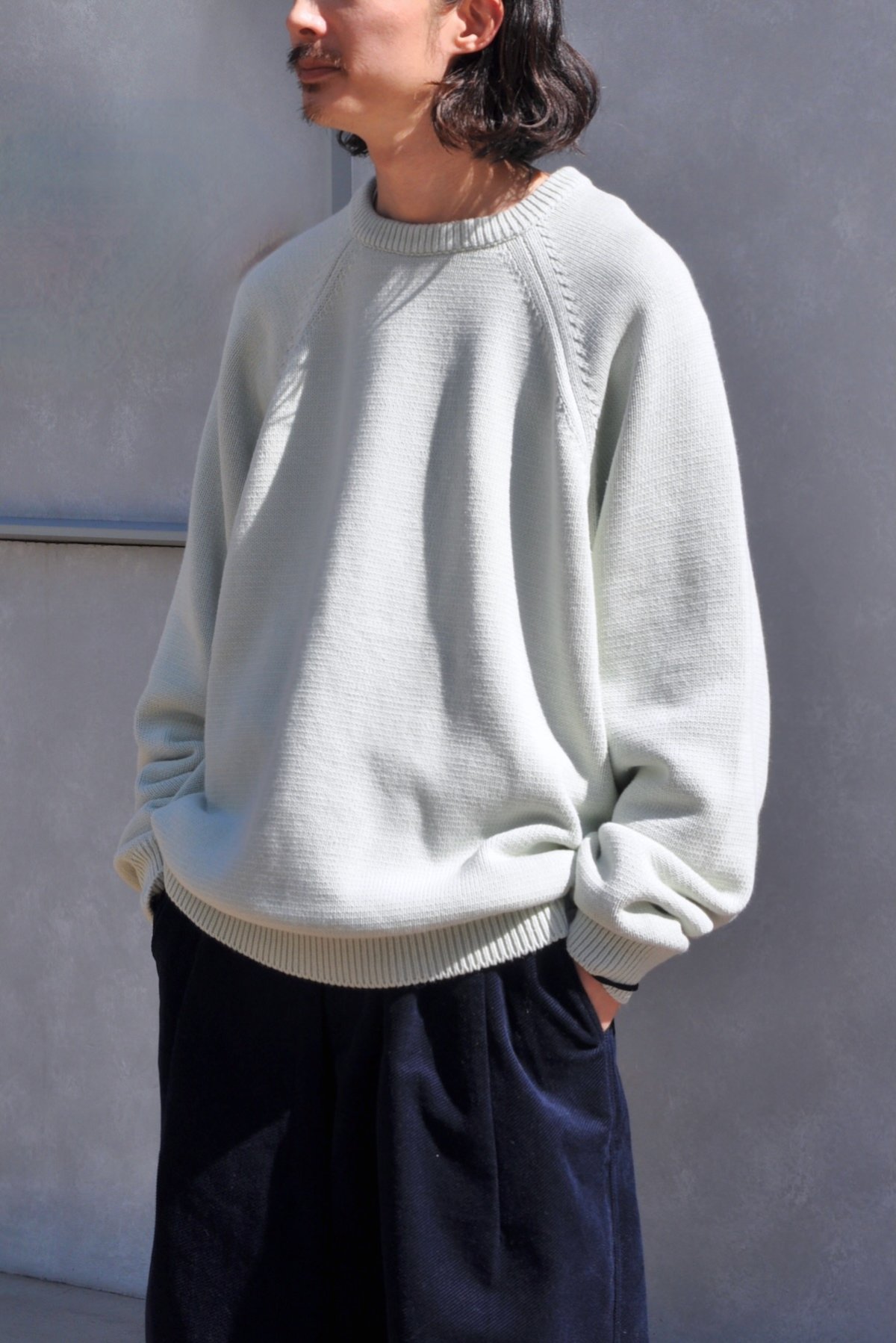NEITHERS / Boxer Knitted Sweater / Faded Mint