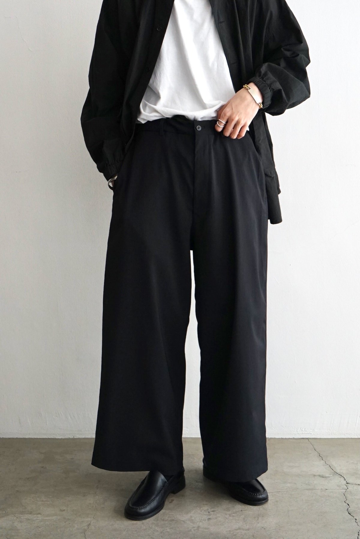 YOKO SAKAMOTO / SUIT BAGGY TROUSERS / BLACK