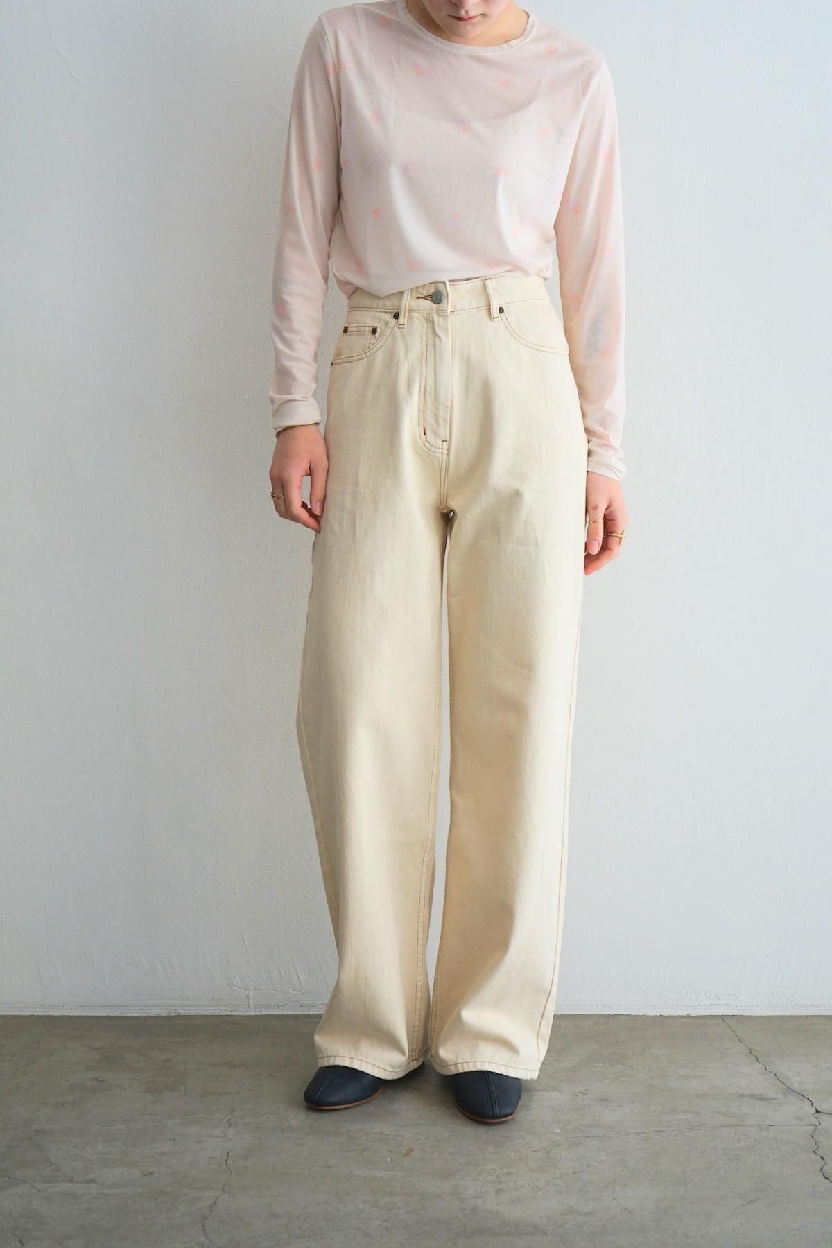 KLOKE / Temple Jean / Ecru w Contrast Stitch