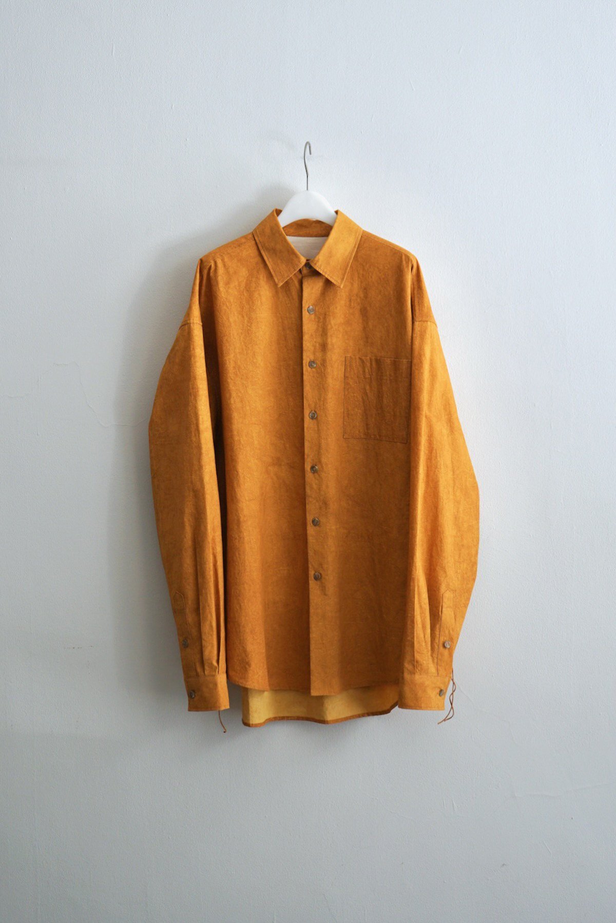 MERELY MADE / Natural dyed lazy over shirts / RED CLAY