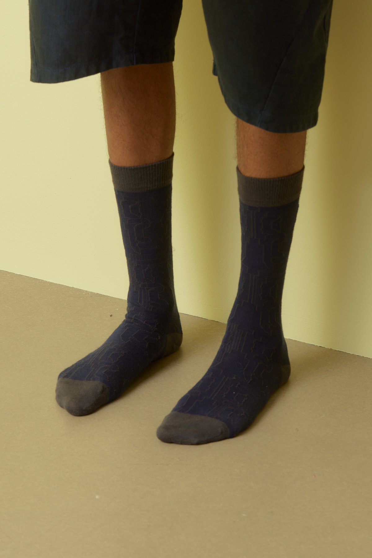 HENRIK VIBSKOV / Dotted Box Socks Homme / Outline Eclipse