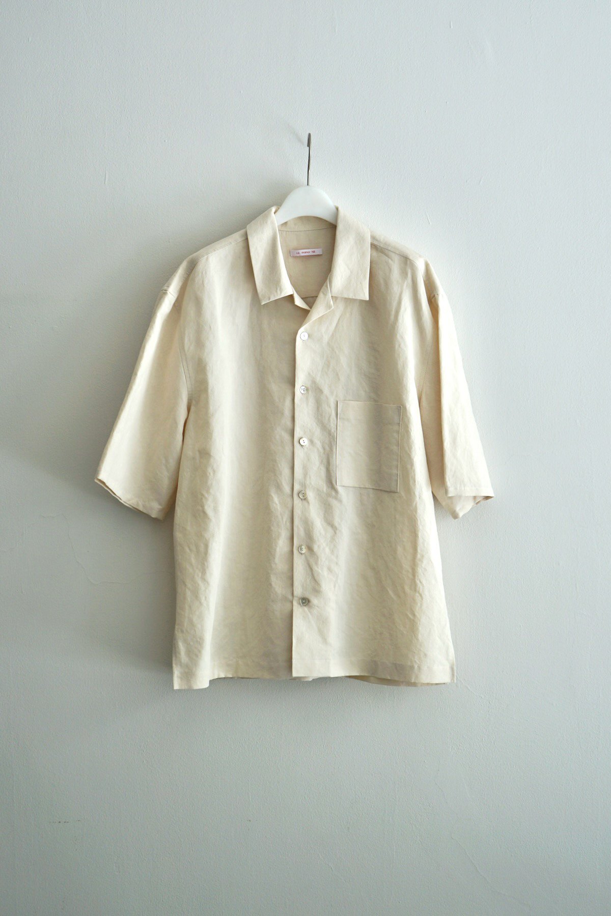 s.k. manor hill / Aloha Shirt / Bone Linen Cotton