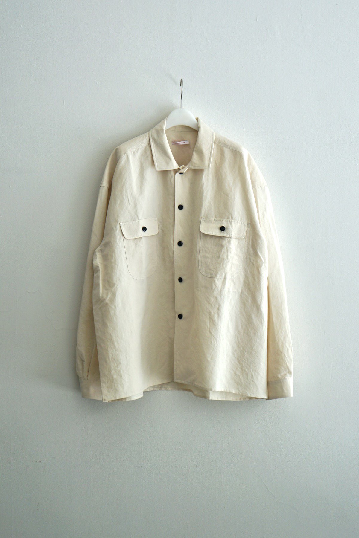 s.k. manor hill / Park Shirt Jacket / Bone Linen Cotton
