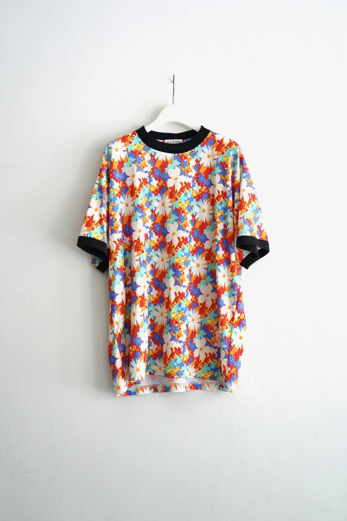 WATARU TOMINAGA / Ringer T-shirt / Pen Flower