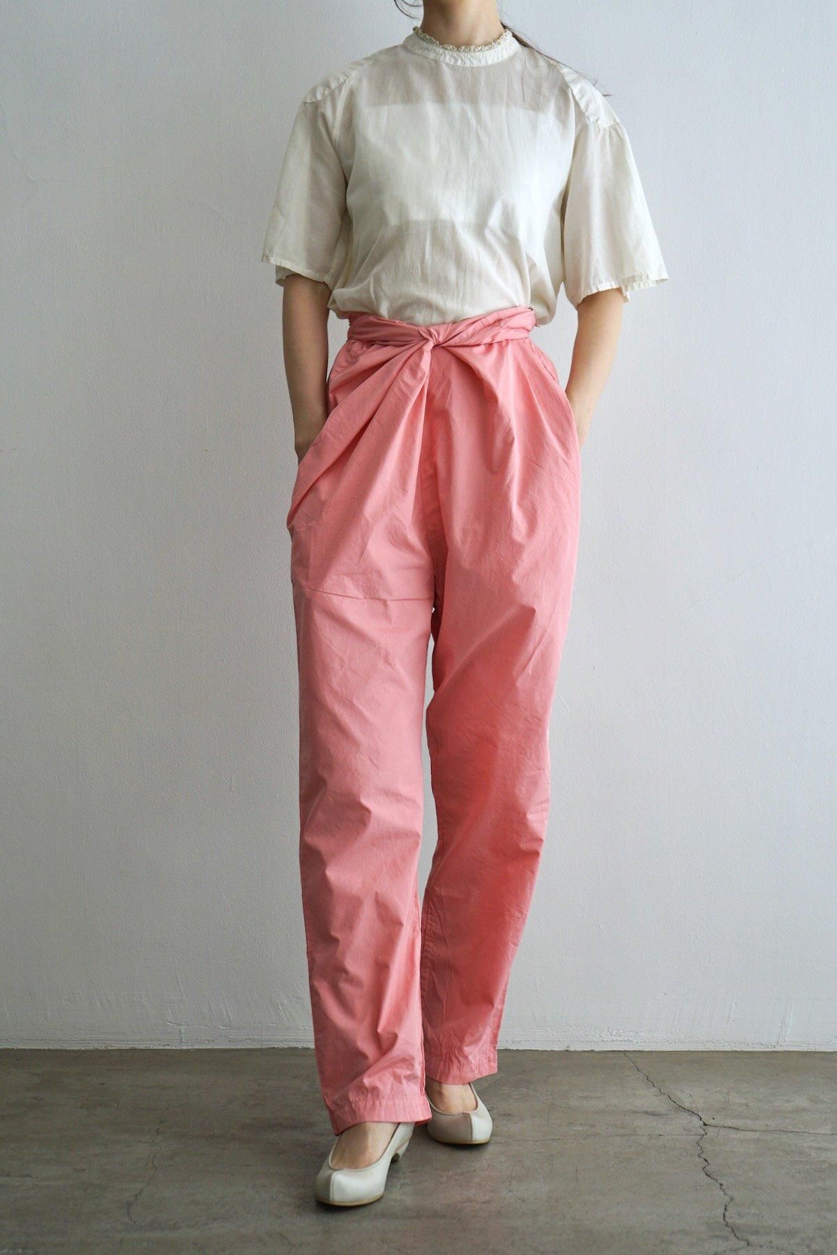 COSMIC WONDER コズミックワンダー リネンショートパンツ old floral patterned linen wrapped cullote pants-オールド