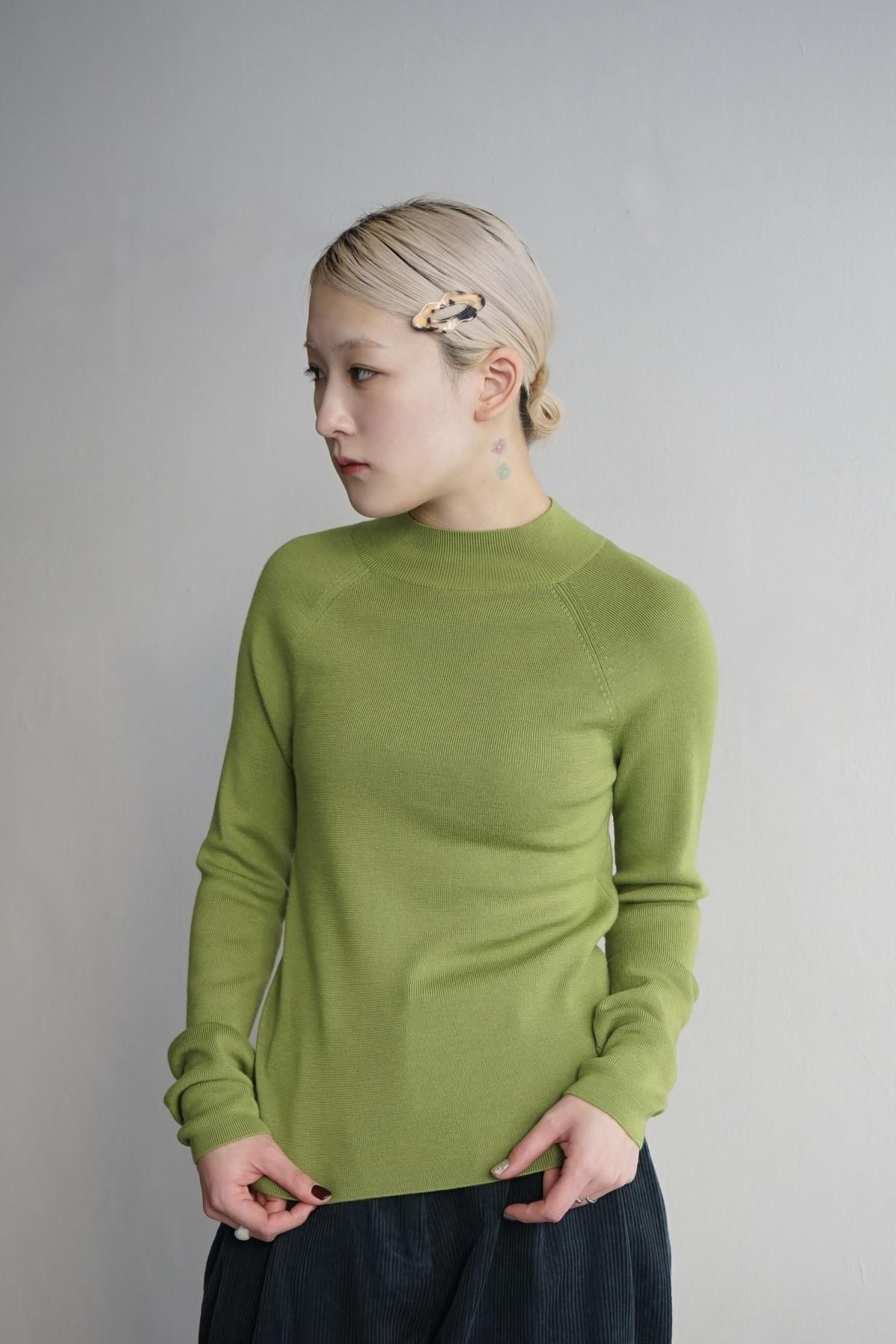 KLOKE / Monument Mock Neck Sweater / Apple Green