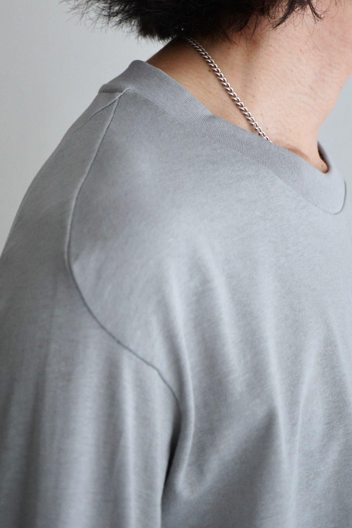 コズミックワンダー　グレー 長袖カットソー COSMIC WONDER Cotton cashmere long sleeve t-shirt