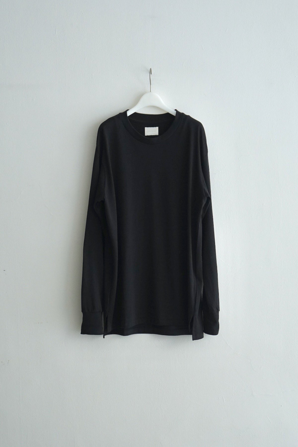 COSMIC WONDER / Cotton cashmere long sleeve t-shirt / Black