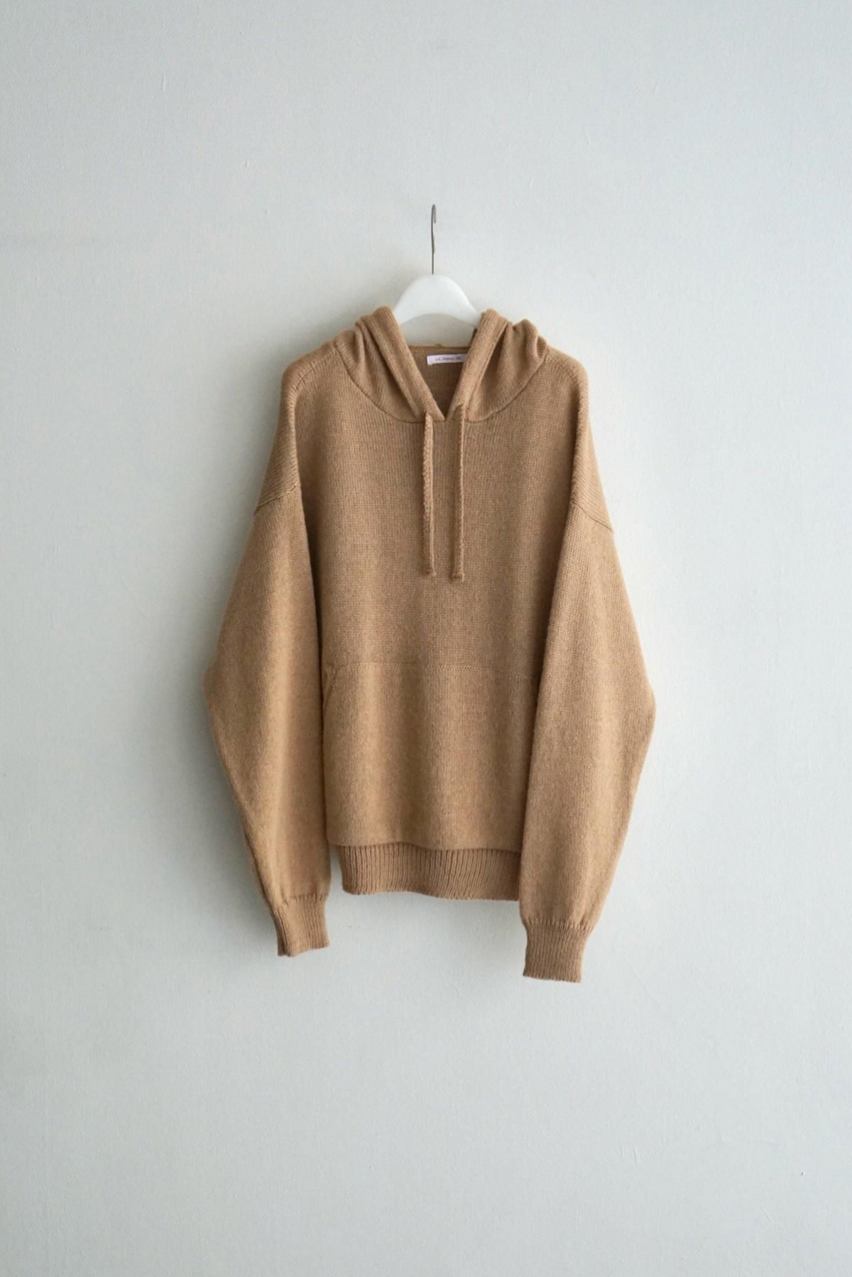 s.k. manor hill / Knit Hoodie / Camel Alpaca Wool