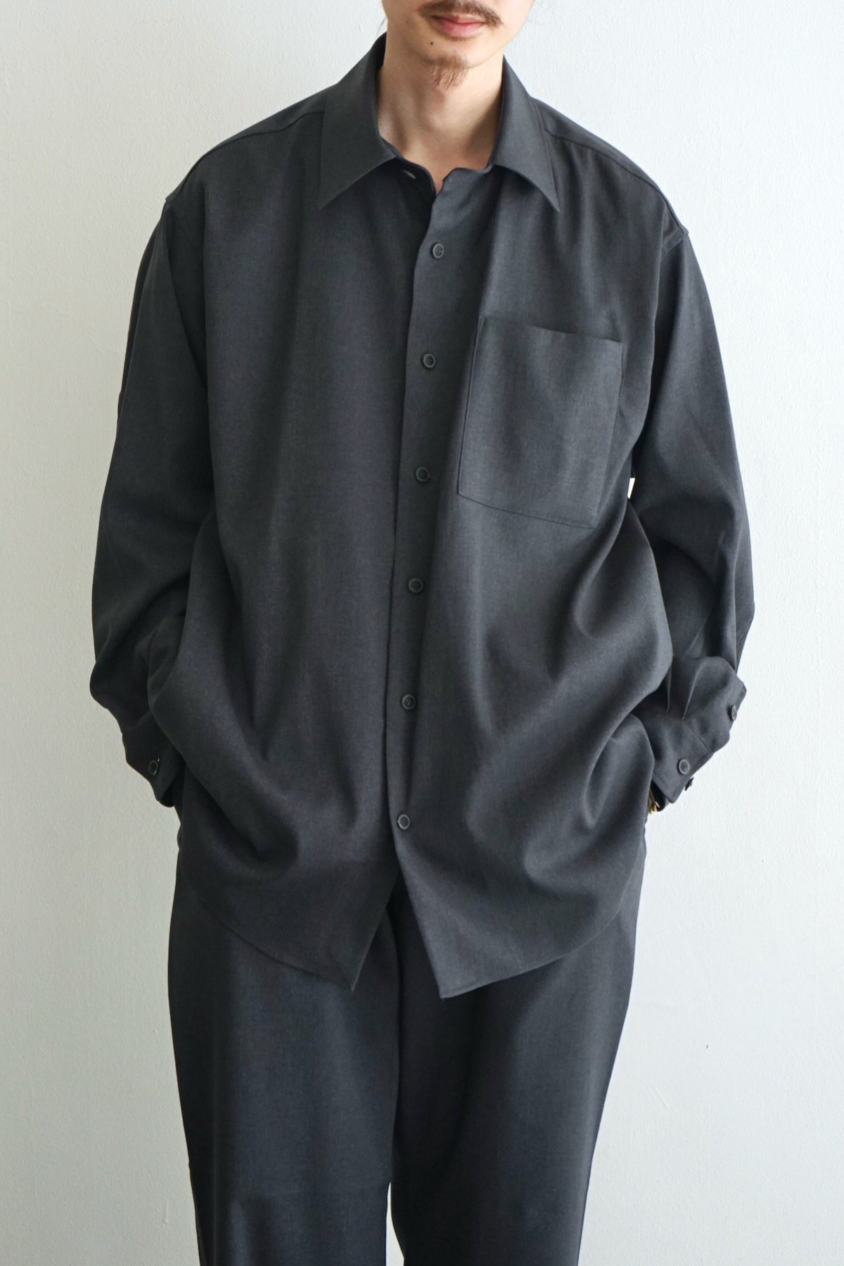 YOKO SAKAMOTO / Suit Big Shirt / Charcoal Gray