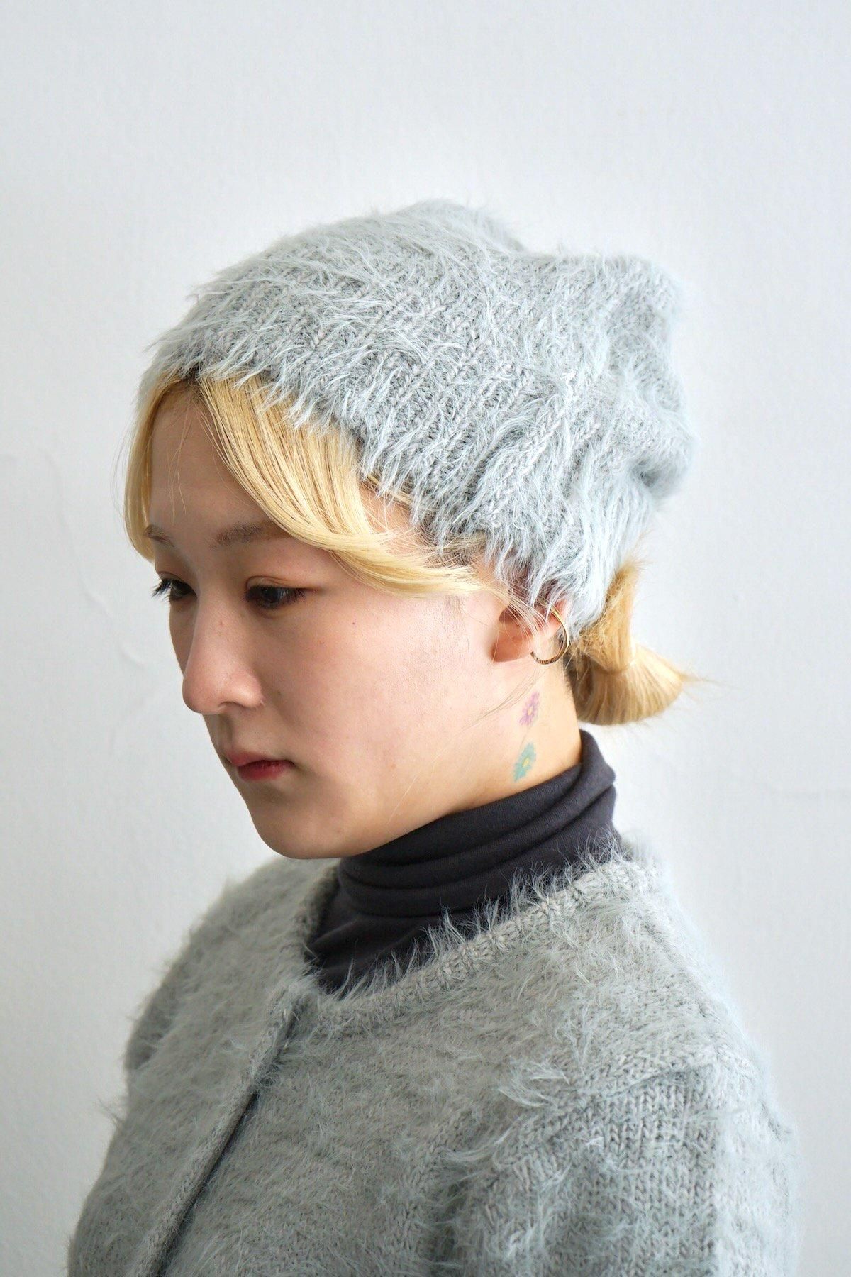AMOMENTO / Shaggy Knit Balaclava / Light Mint