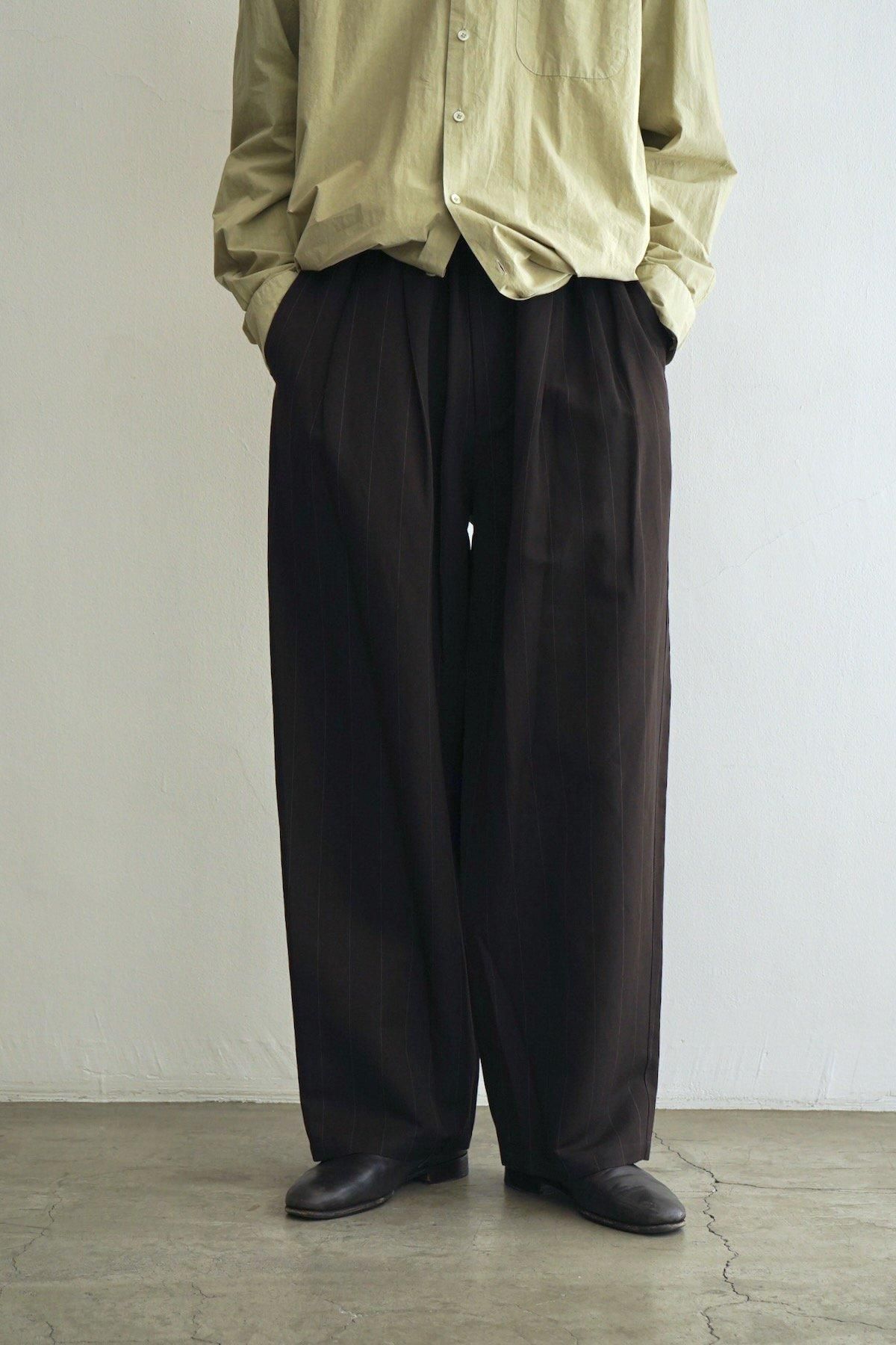 YOKO SAKAMOTO / Double Pleated Easy Pants / Brown