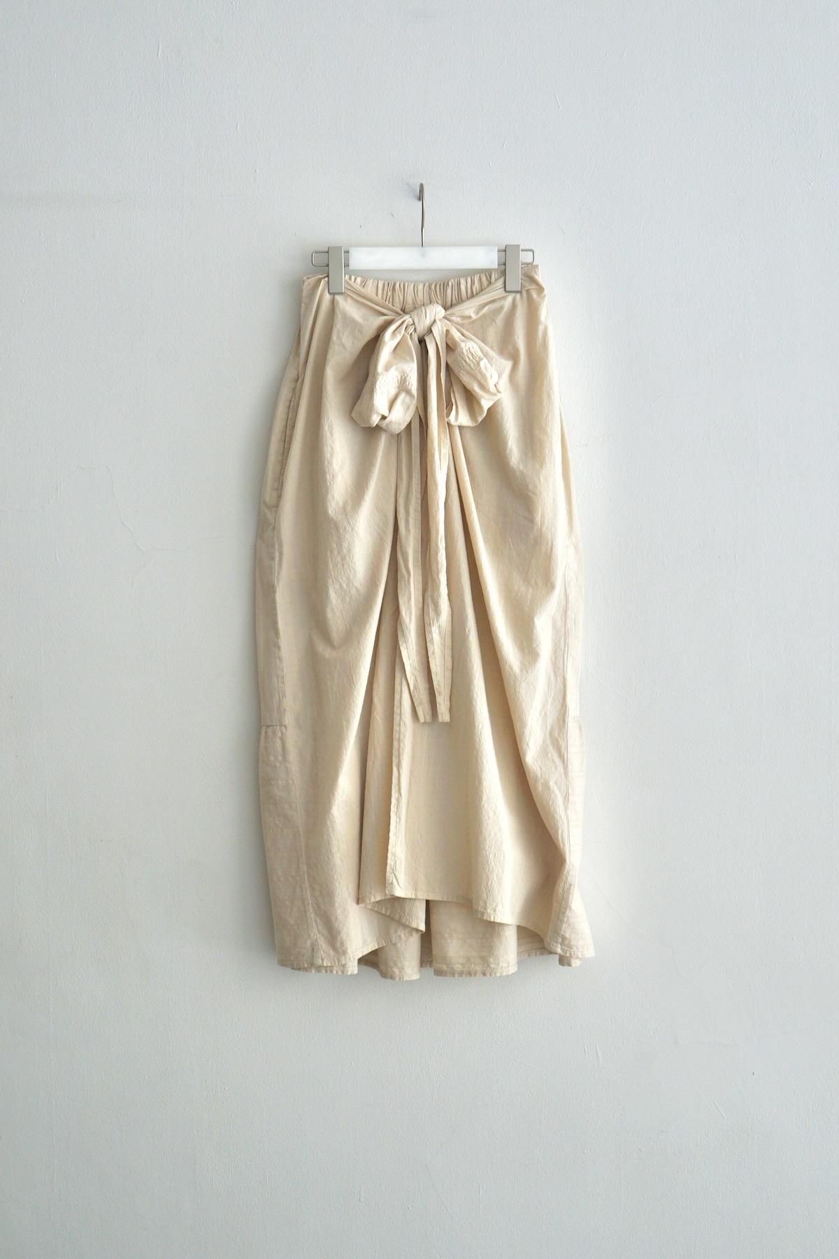 COSMIC WONDER / Suvin cotton broadcloth wrapped gather skirt