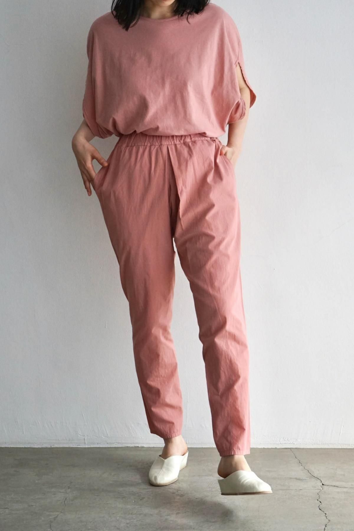 COSMIC WONDER / Organic Cotton Broadcloth Tattuke Pants / Rose Crystal