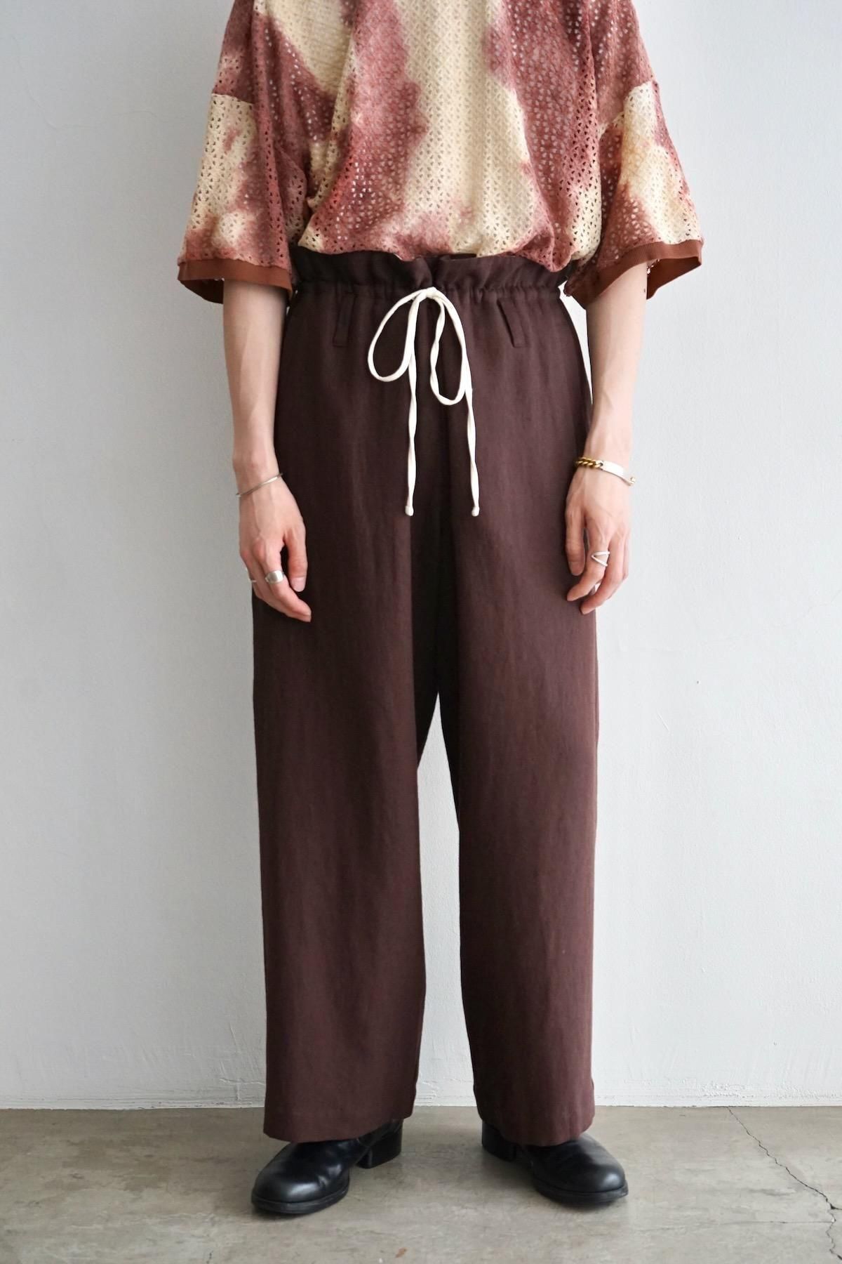 MERELY MADE / Merely Relaxing Wide String Pants / Chocolate