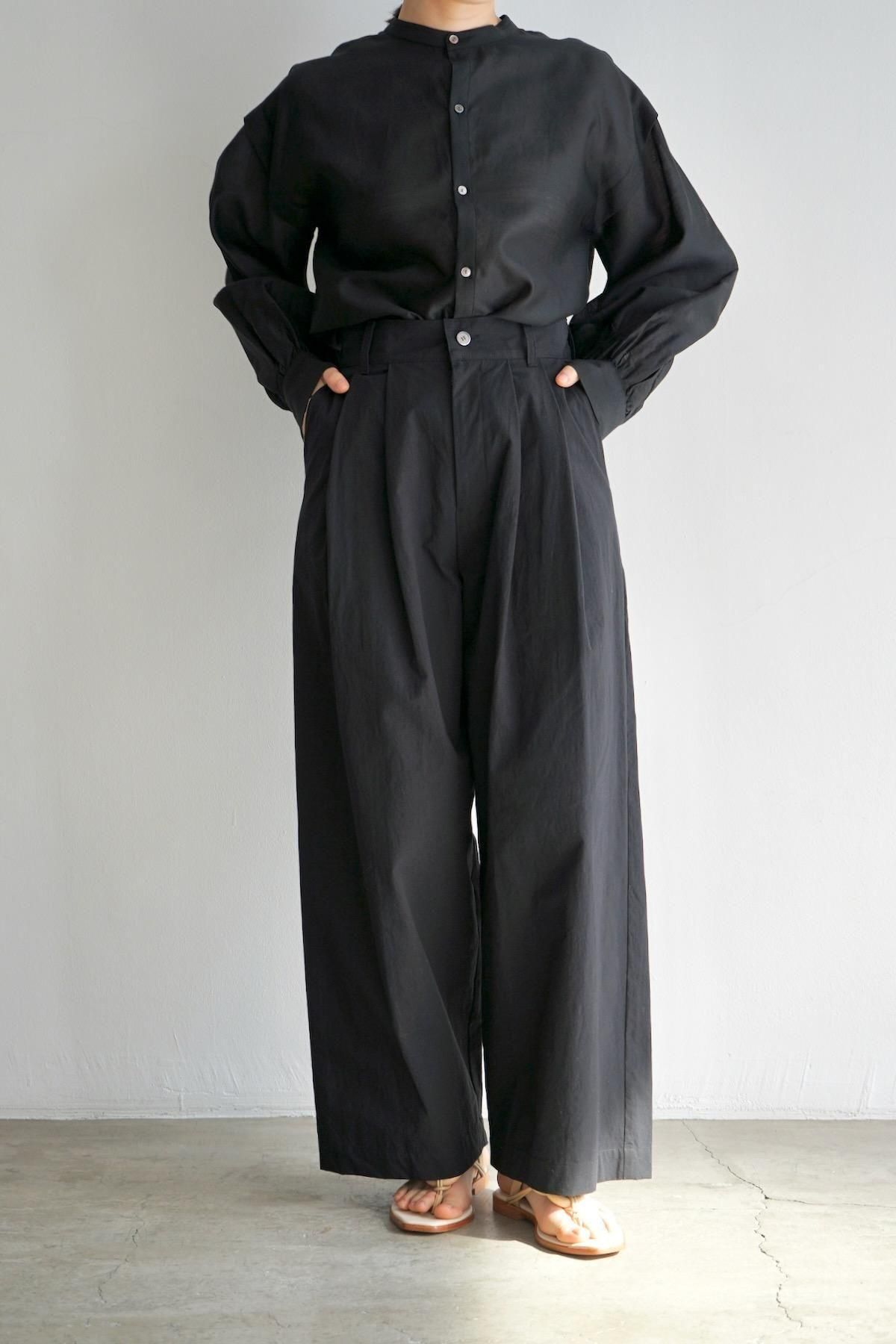 WONDER FULL LIFE / Tuck Wide Pants / Black