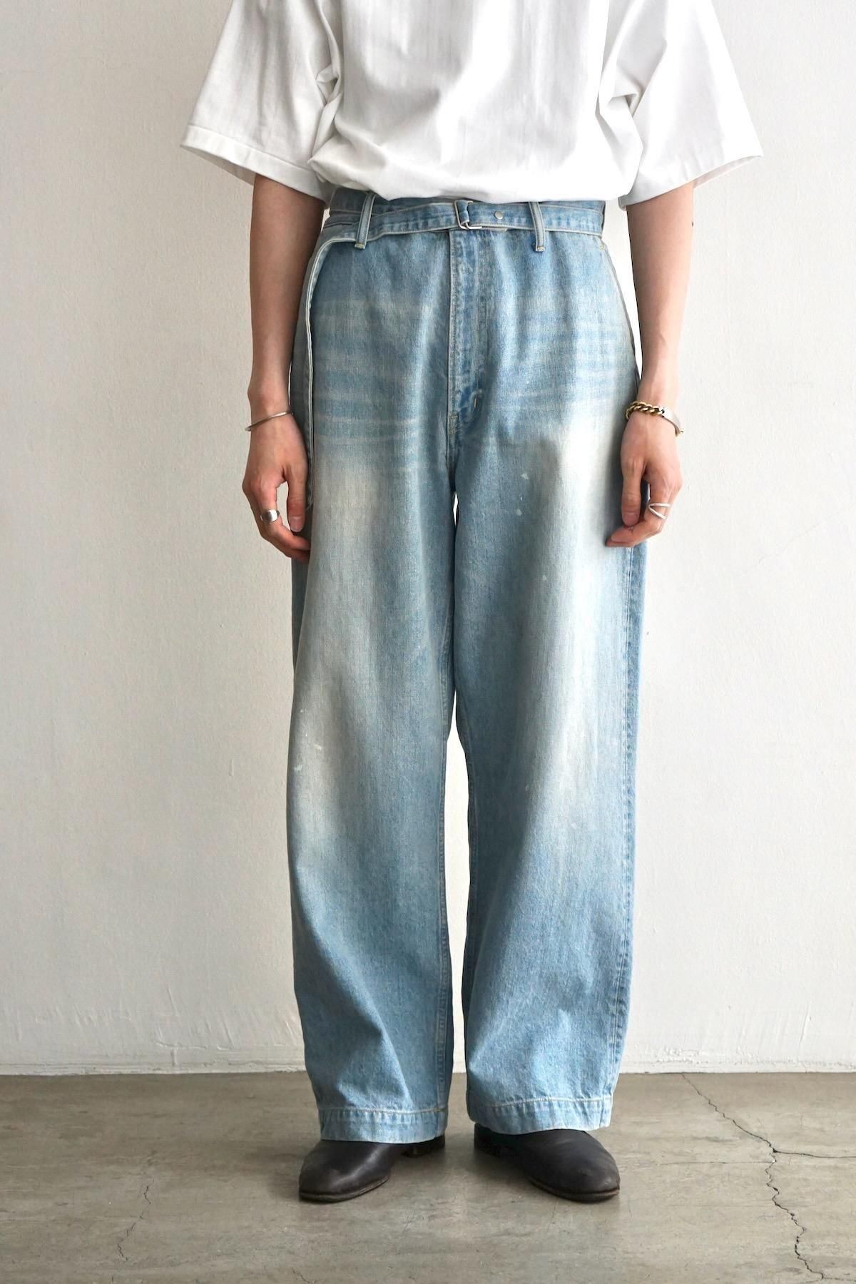 YOKO SAKAMOTO / Belted Trousers / Light Indigo