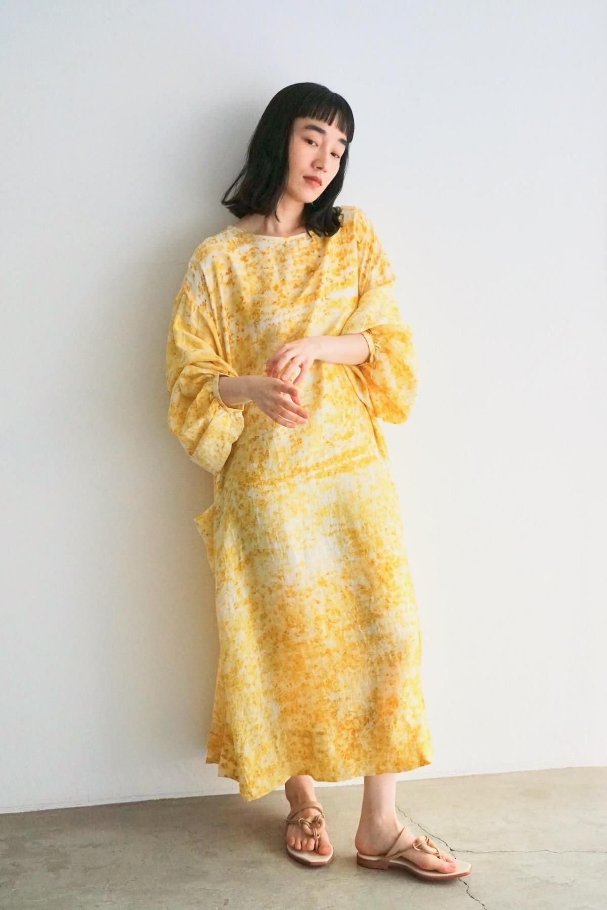 TADO / Phool Silk Dress / Marigold