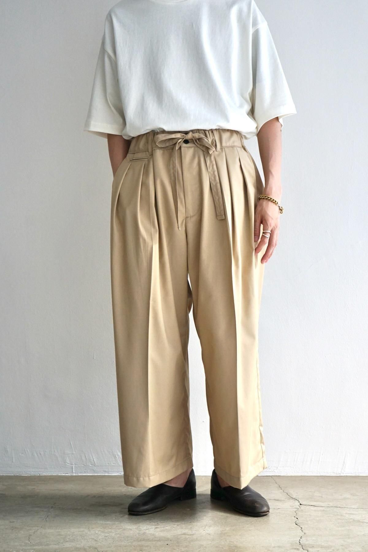 パンツ sillage beige pants Sillage / シアージ / SLEC-HPTW-LGTW / Hakama Pants Beige