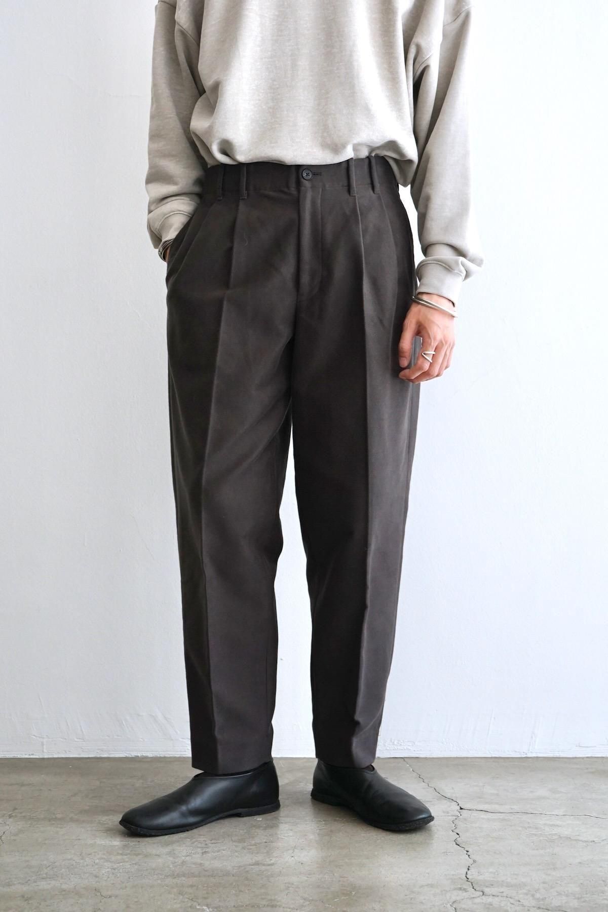 最終nonnotte 2-Tuck Wide Tapered Trousers nonnotte / ノノット / 2-Tuck Wide Tapered Trousers【Nid