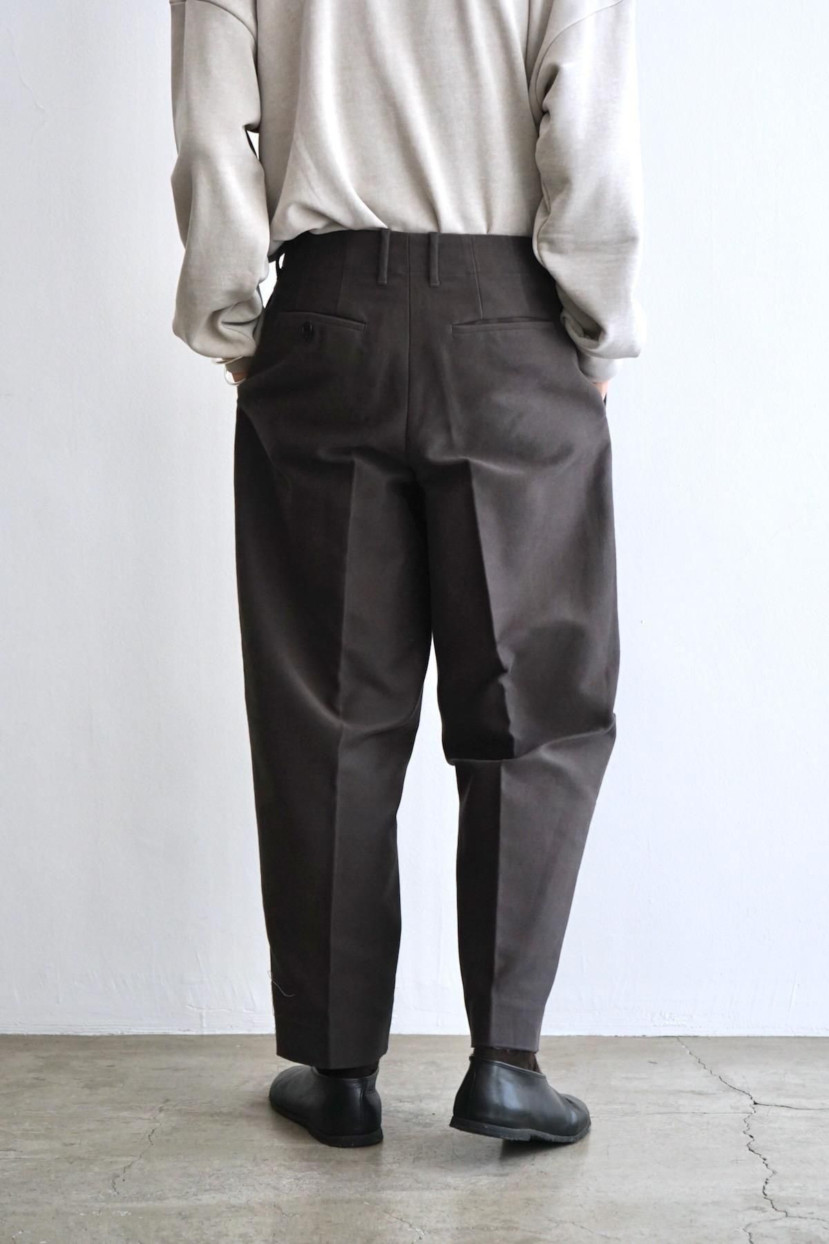 nonnotte / ノノット / 2-Tuck Wide Tapered Trousers【Nid