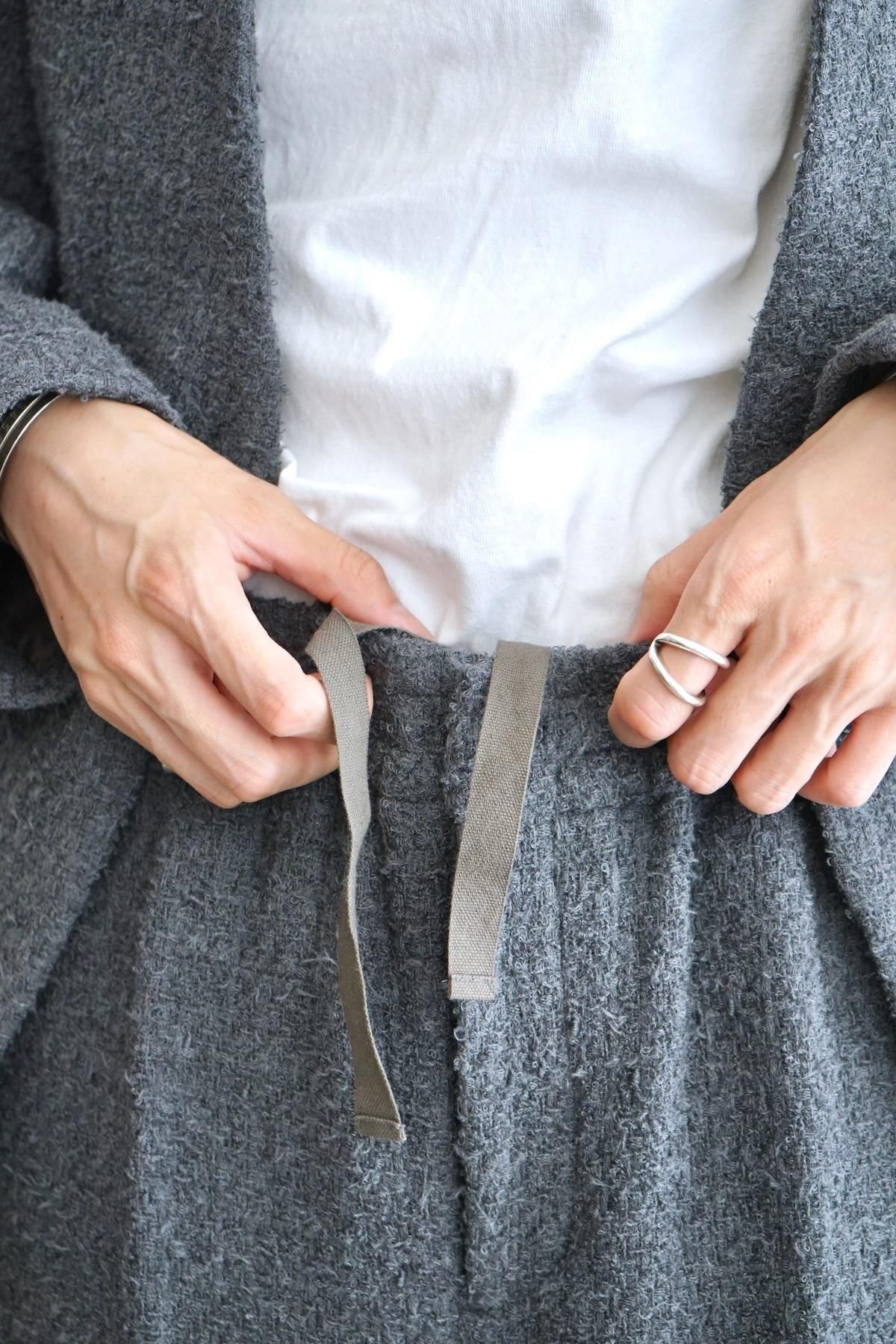 nonnotte / ノノット / Draping Elastic Buggy Trousers【Nid