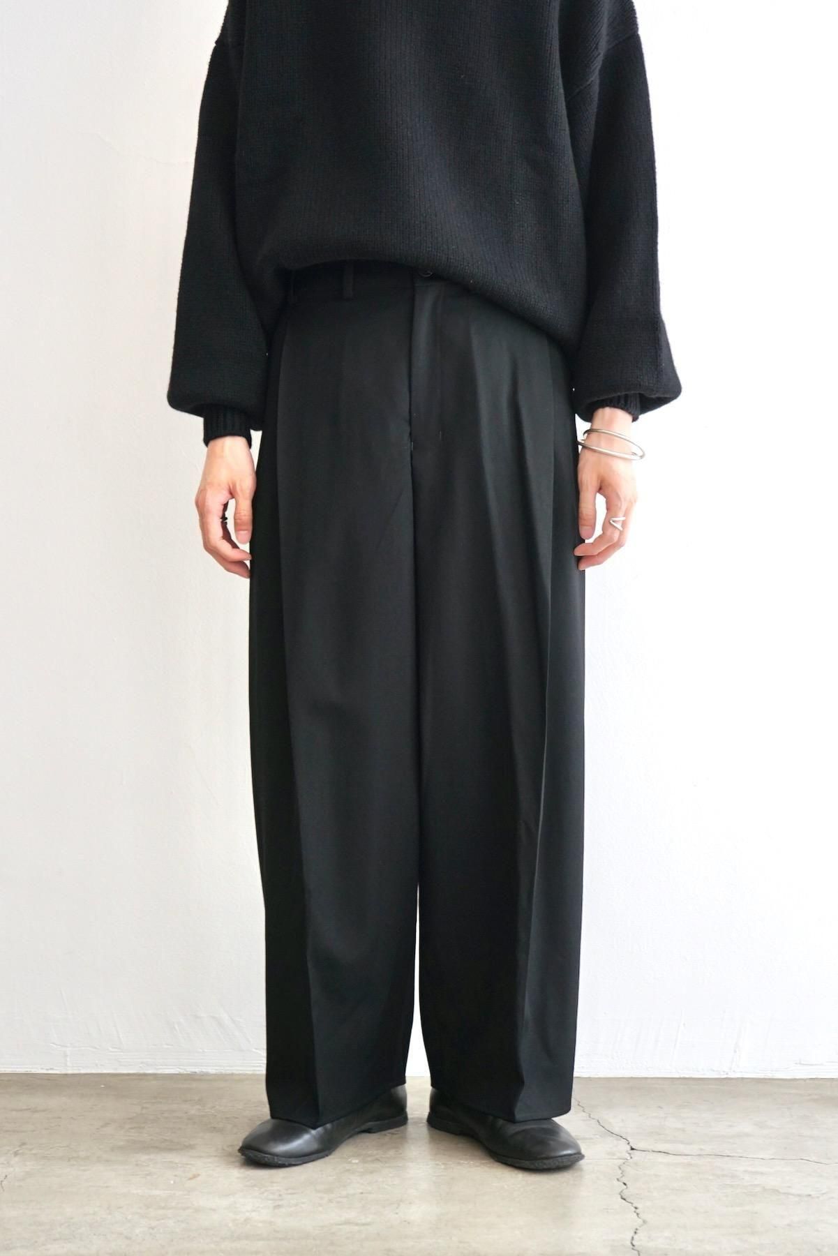 nonnotte / ノノット / Draping Crotch Box Pleats Trousers【Nid