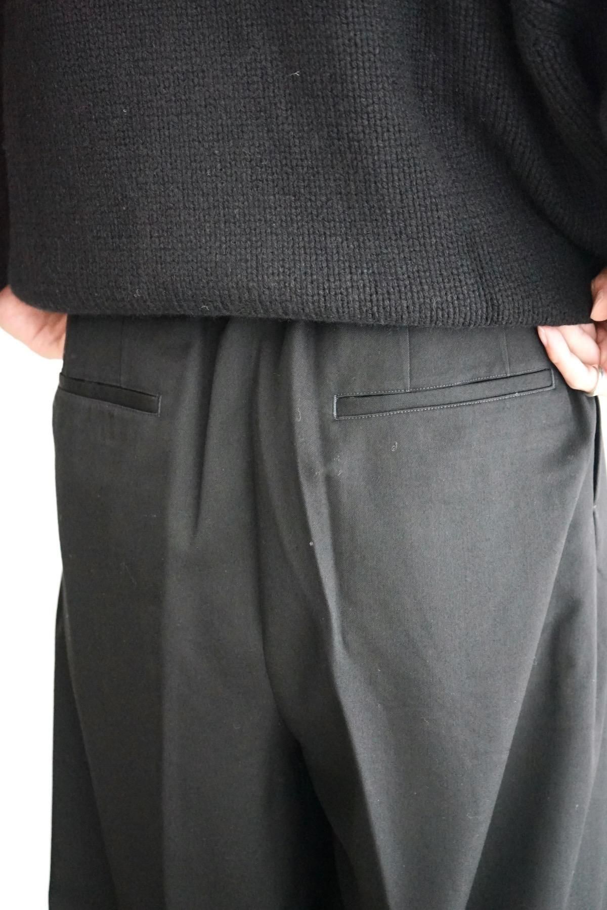 nonnotte / ノノット / Draping Crotch Box Pleats Trousers【Nid