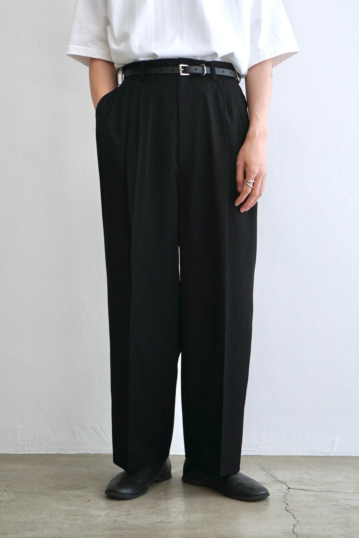 最終nonnotte 2-Tuck Wide Tapered Trousers nonnotte / ノノット / 2-Tuck Wide Tapered Trousers【Nid