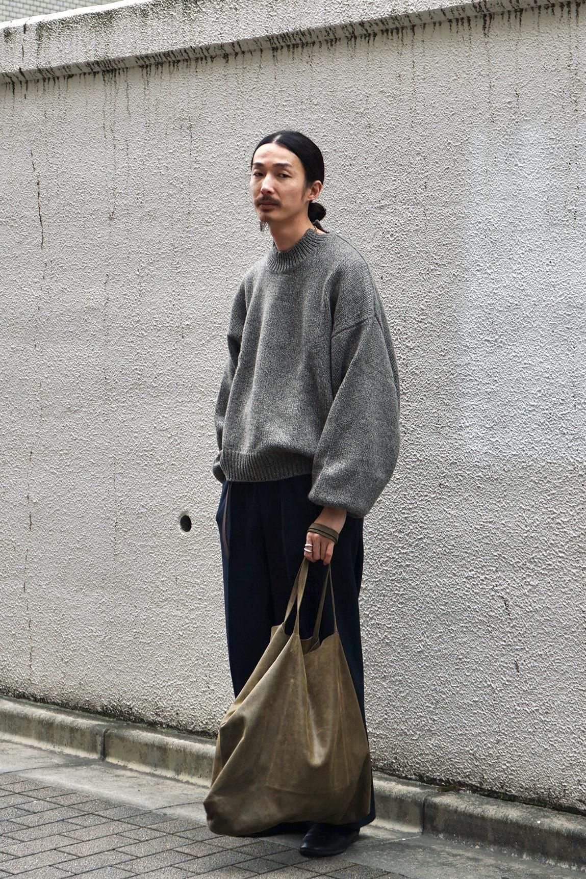 nonnotte / Draping Extra Over C/N Pullover / YAK NaturalTop Gray