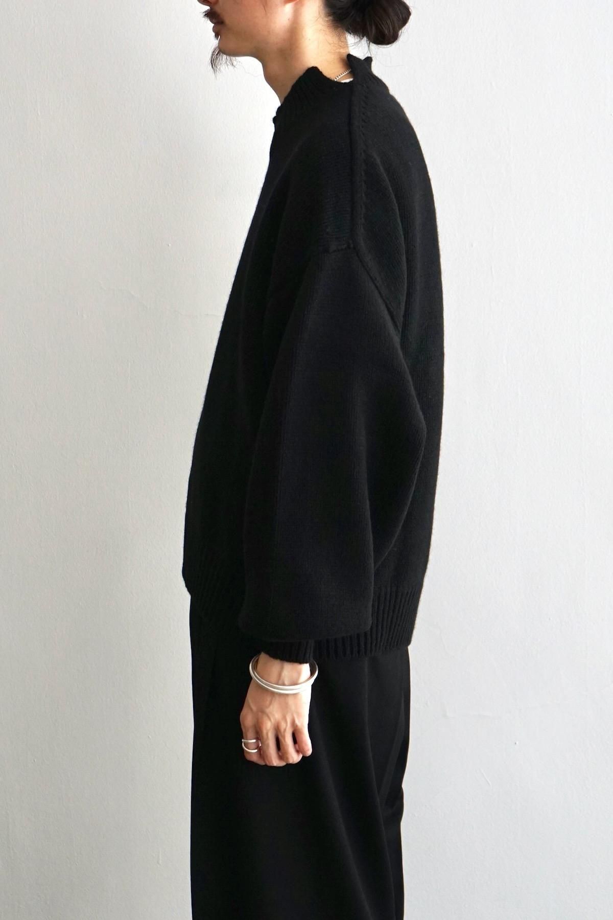 nonnotte / ノノット / Draping Extra Over C/N Pullover / Deep Black
