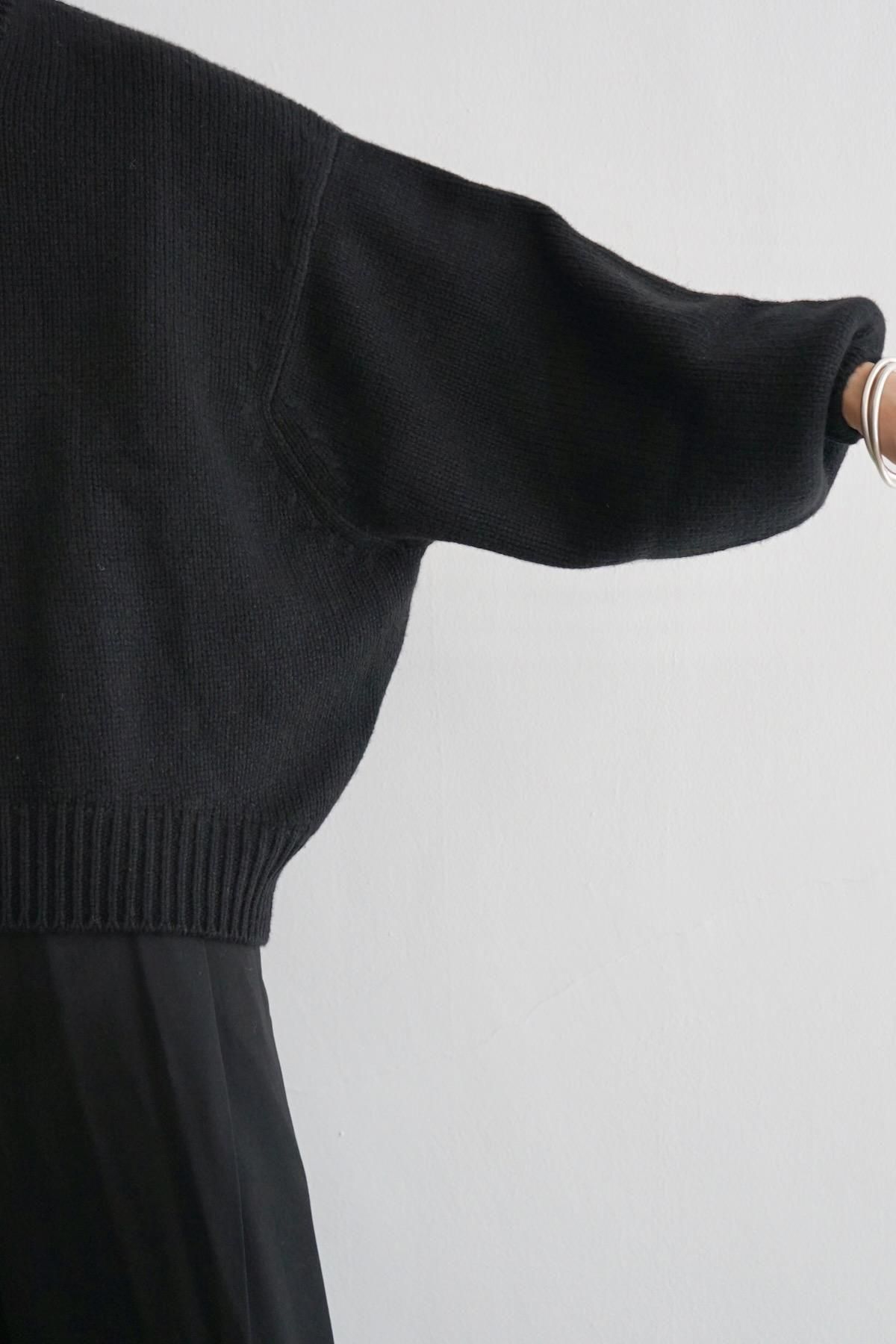 nonnotte / ノノット / Draping Extra Over C/N Pullover / Deep Black