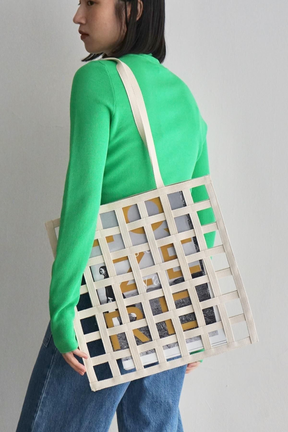 KAZUMI TAKIGAWA / Grid Tote L / Natural