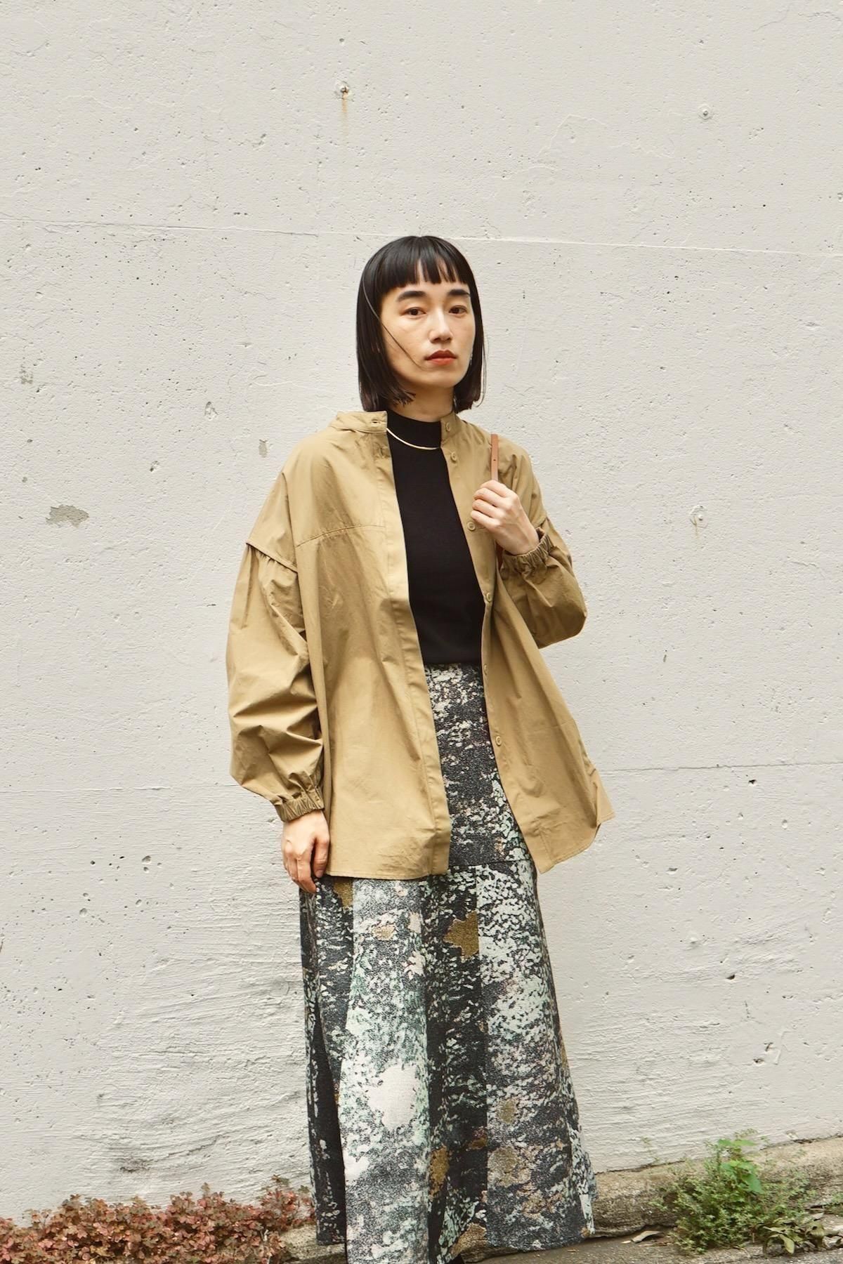KLOKE / Transit Gathered Blouse / Dusty Olive