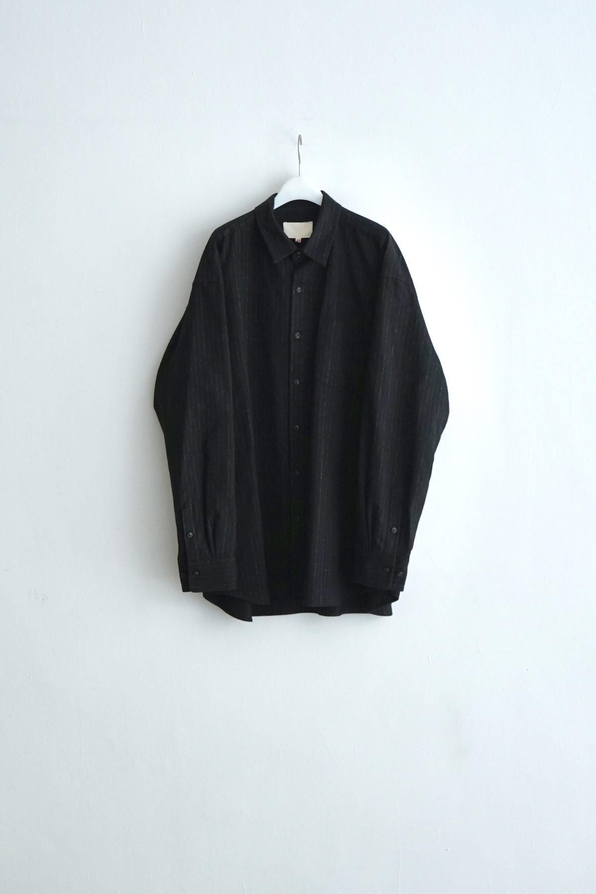 YOKO SAKAMOTO / ヨーコサカモト / Regular Collar Shirt / Black【Nid