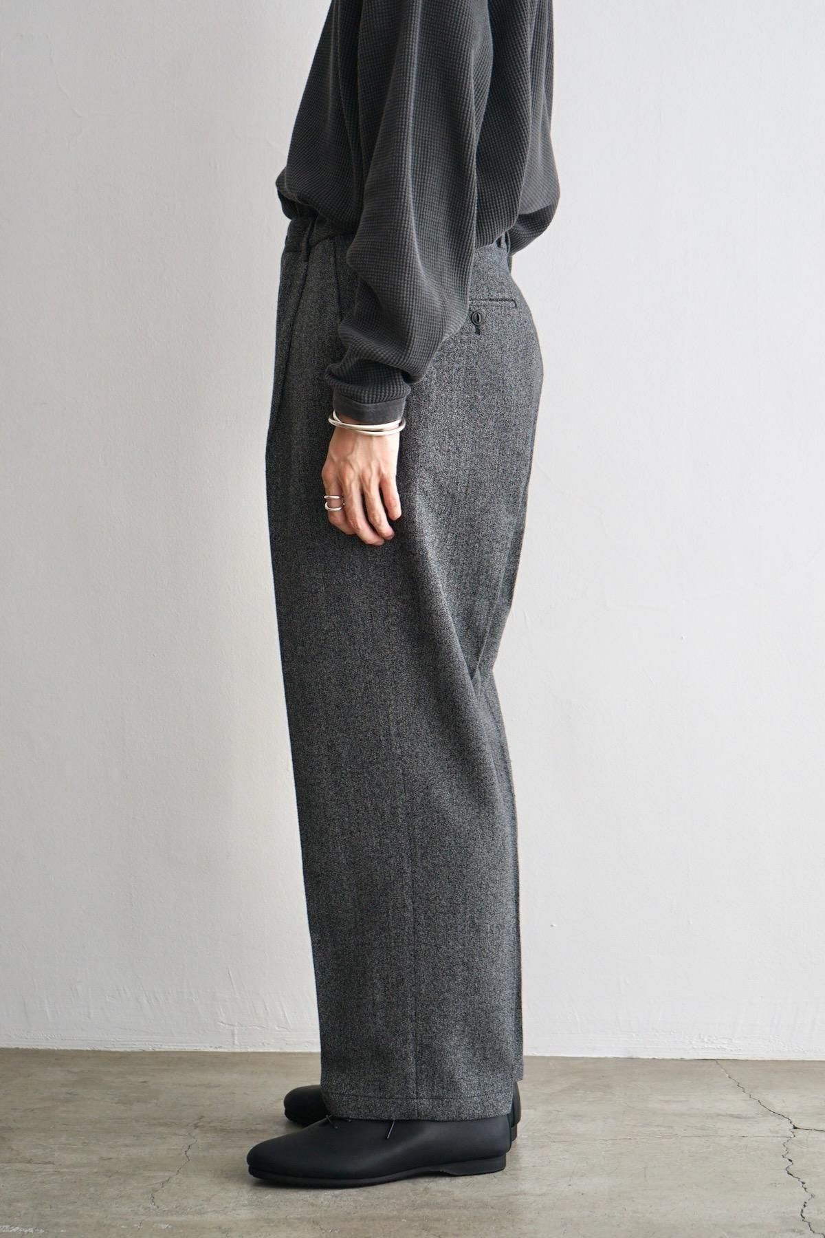 パンツ YOKO SAKAMOTO 25ss ONE PLEATED TROUSERS YOKO SAKAMOTO ONE PLEATED TROUSERS - CHARCOAL GRAY - PURAS