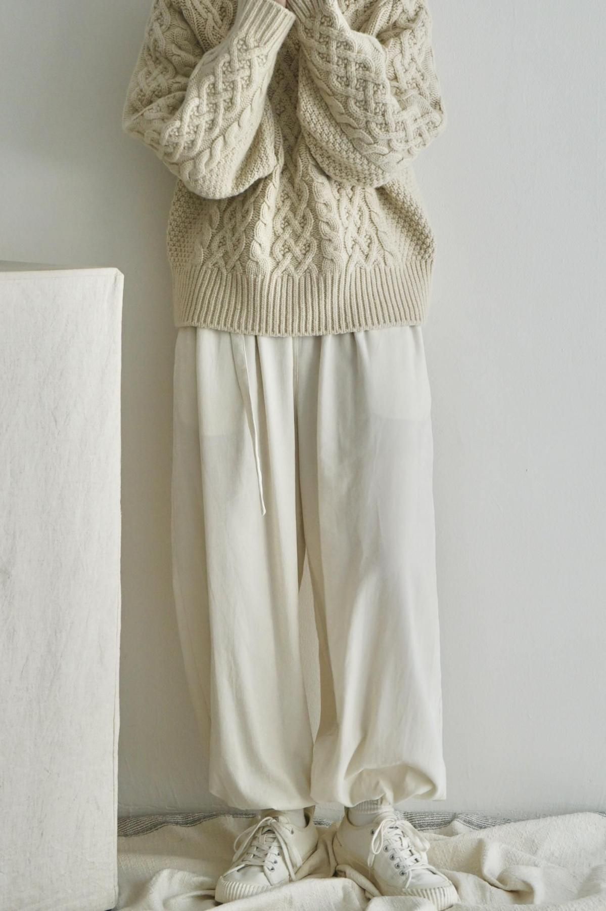 TENNE HANDCRAFTED MODERN / attachment pants / cream