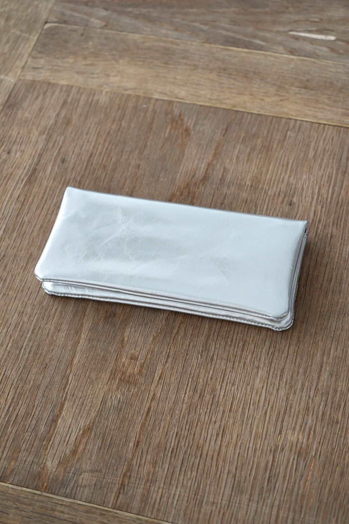 COSMIC WONDER /  Silver & gold leather wallet / Silver
