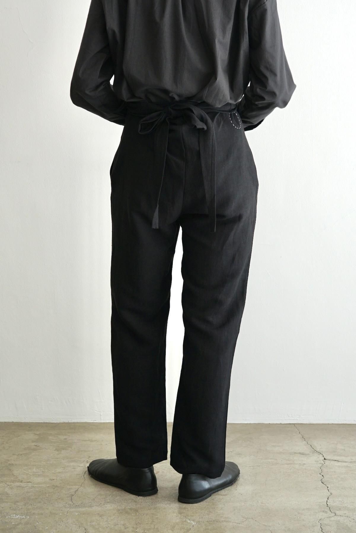 美品 COSMIC WONDER コズミックワンダー　リネンラップパンツ COSMIC WONDER「High count linen slim wrapped pants