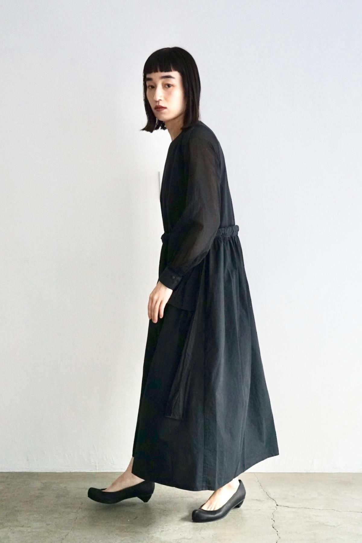 新品コズミックワンダーOrganic cotton farmer dress 黒 COSMIC WONDER / コズミックワンダー / OG cotton broadcloth