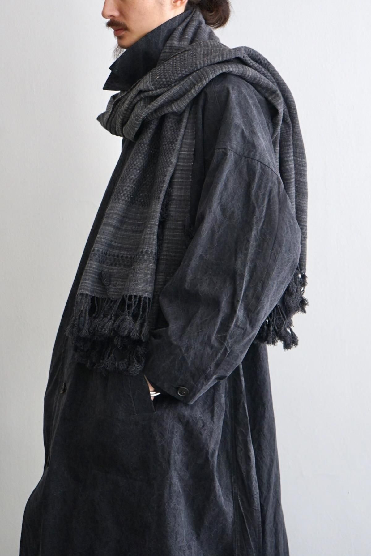 JAN JAN VAN ESSCHE / Eri Silk Handwoven Stole (STOLE#1) / Grey/Natural