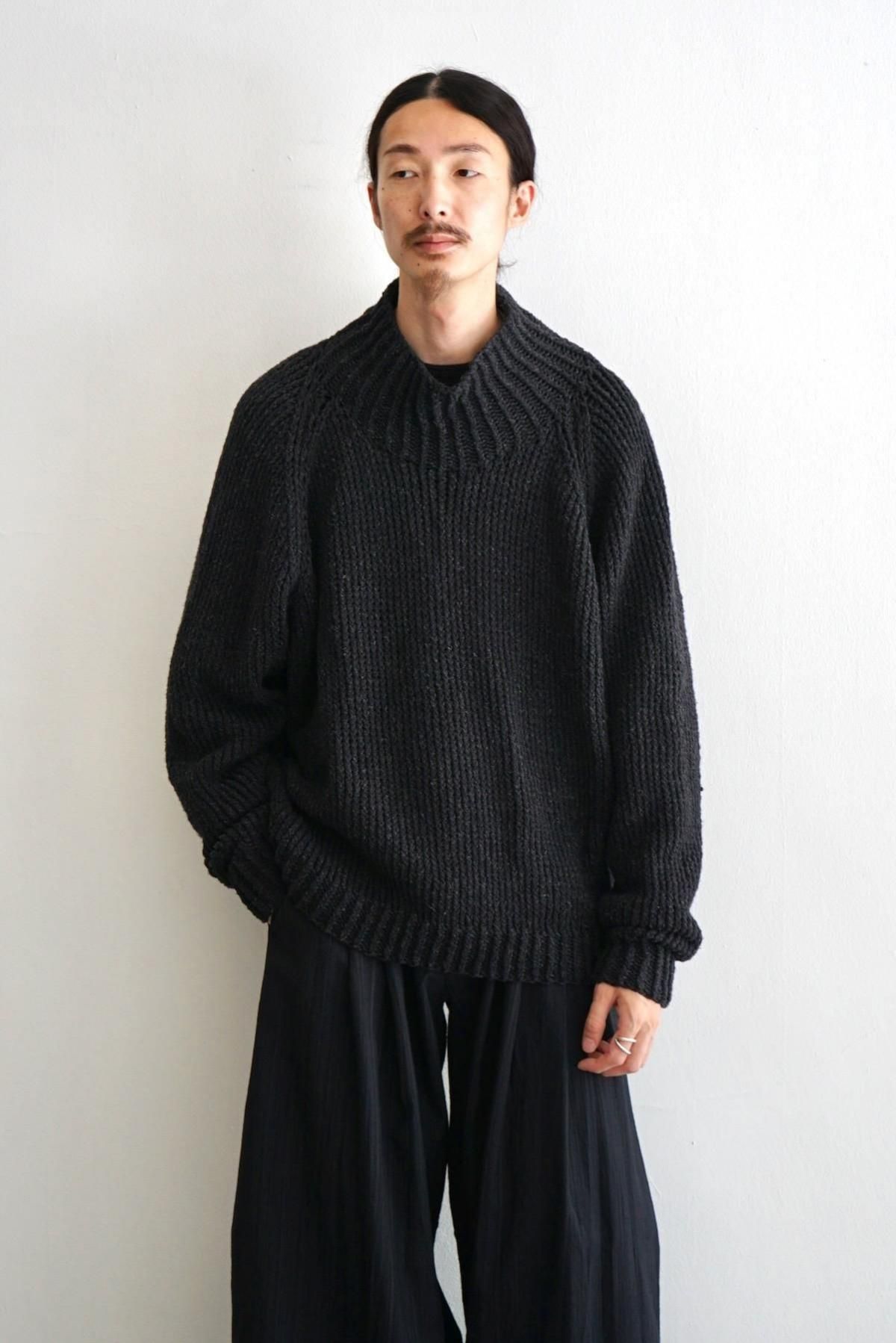 JAN JAN VAN ESSCHE / Hand Knitted Turtleneck Sweater (KNIT#68) / Lalin - Black