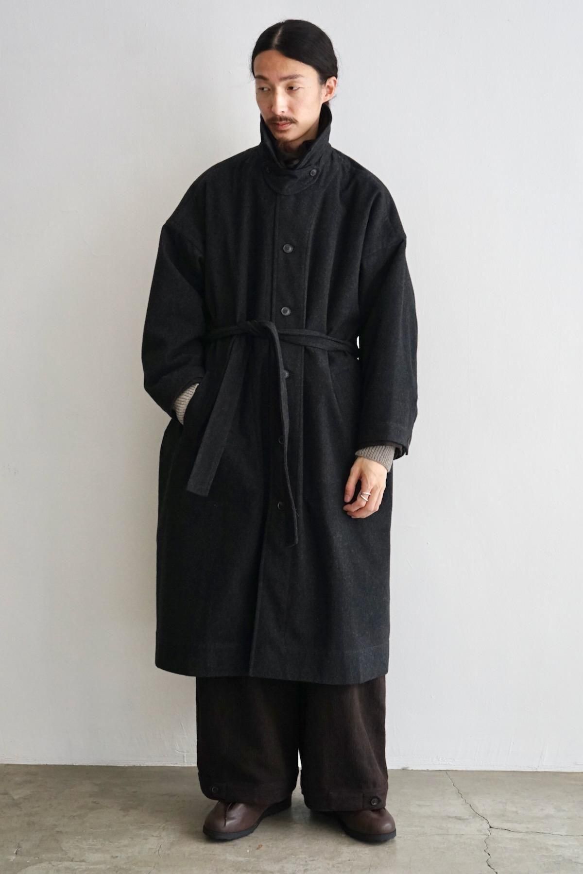 JAN JAN VAN ESSCHE / Long Coat With Front
Jet Pockets, Back Split And Belt(COAT#34) / Anthracite