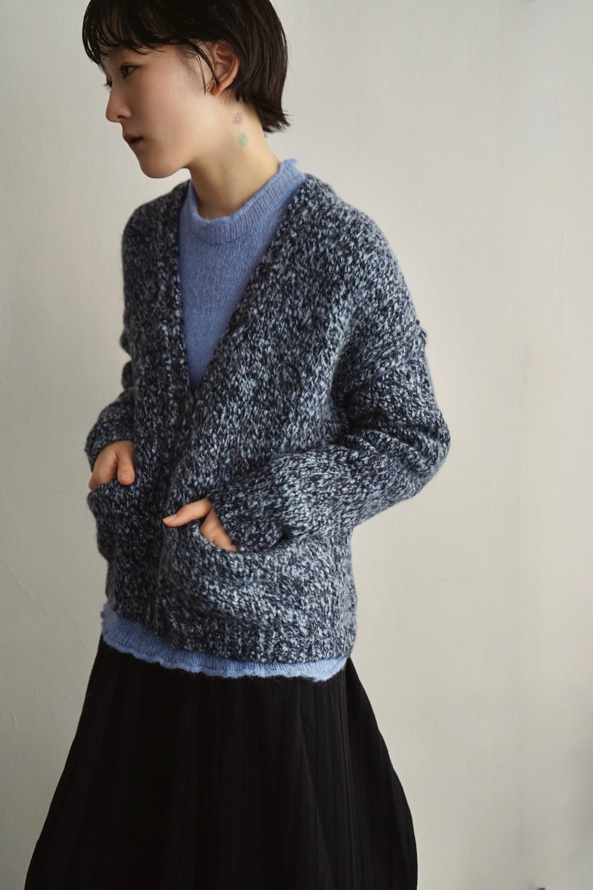 RUS / OCHIBA Cardigan / Midnight Blue / Celeste